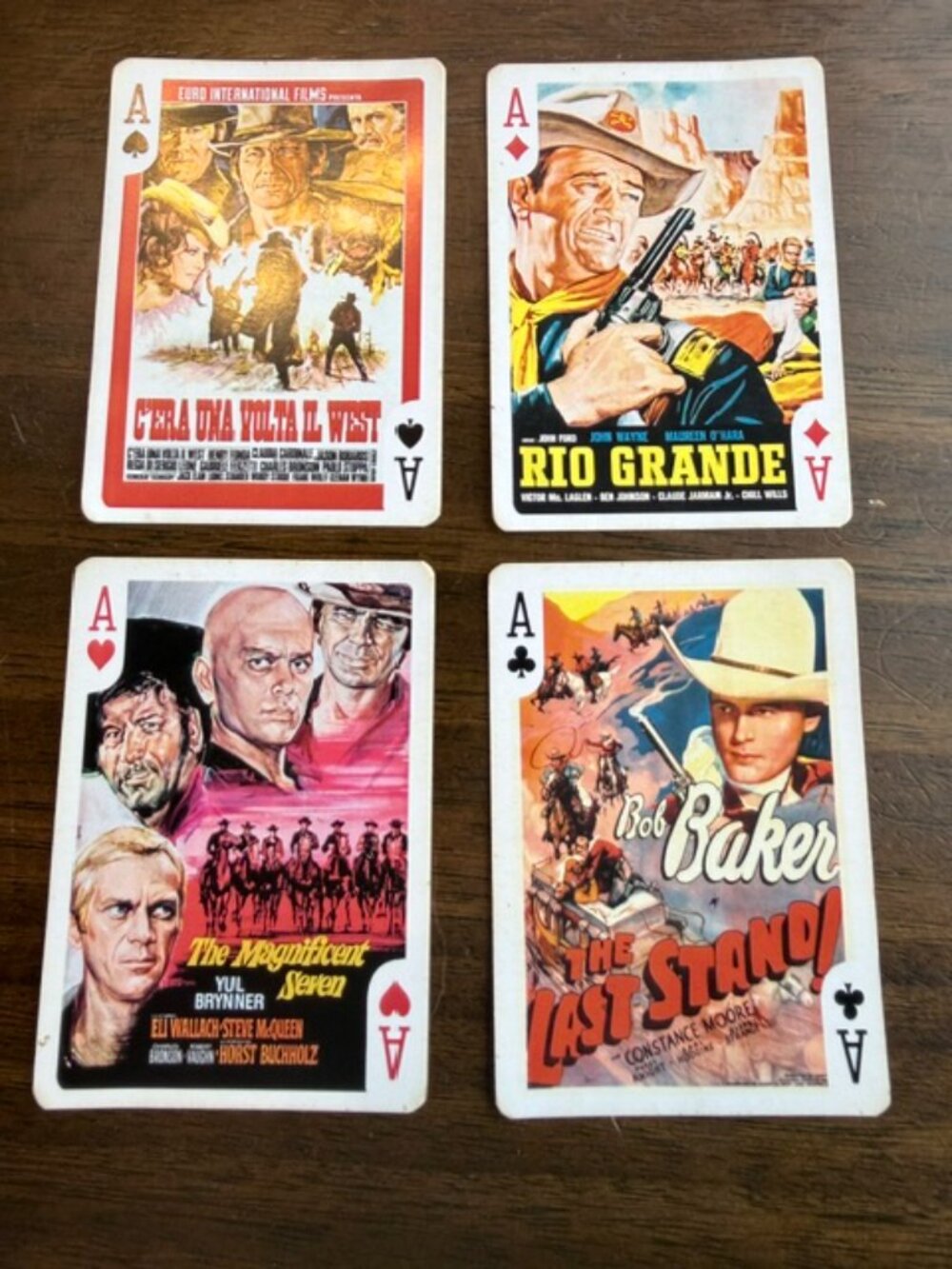 Vintage Playing Cards 2 Decks COMPLETE with Jokers/Boxes 2 Movie Themes Westerns